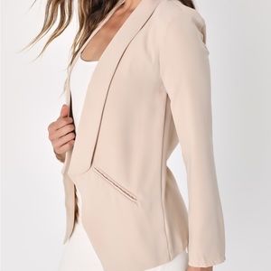 Lulus Miss Punctuality Taupe Blazer S